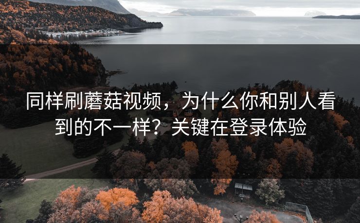 同样刷蘑菇视频，为什么你和别人看到的不一样？关键在登录体验